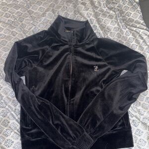 Juicy Couture Black Velour Track Jacket